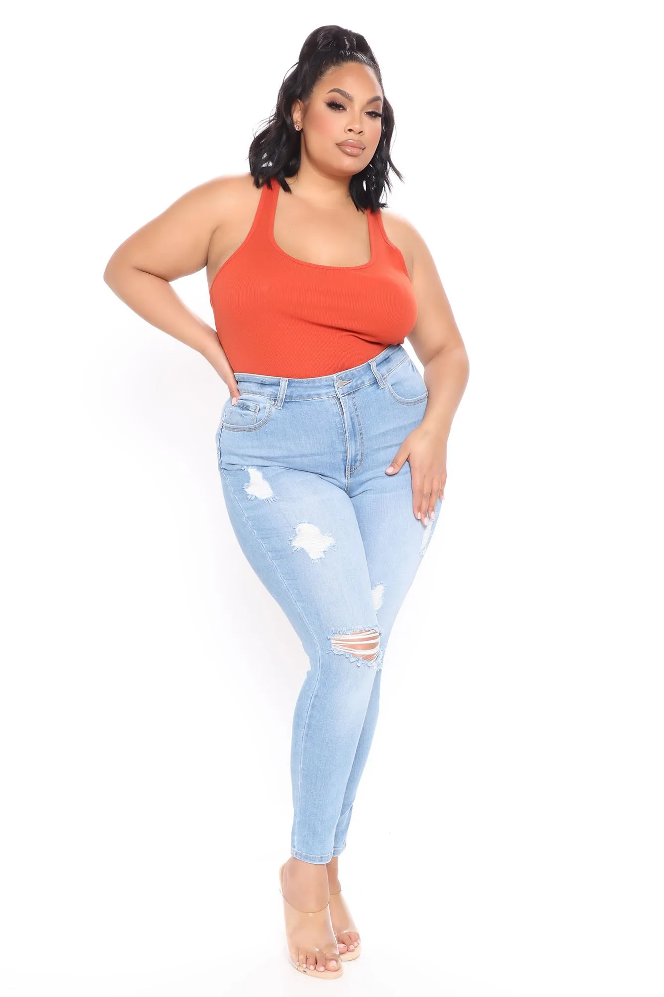 Alexis Booty Lifting Stretch Skinny Jeans - Light Blue Wash