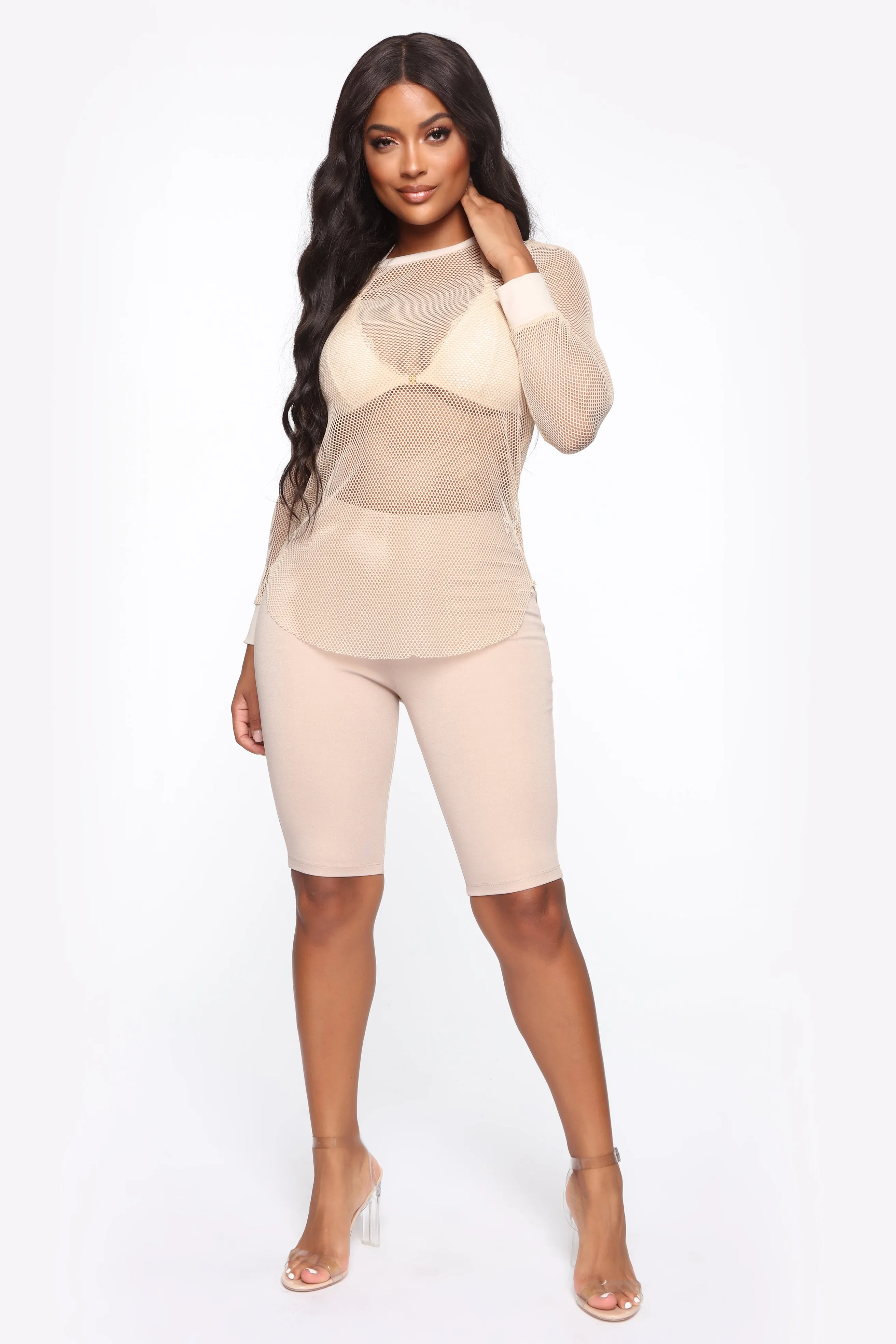 Almost Everyday Biker Shorts - Nude