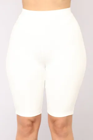 Almost Everyday Biker Shorts - White