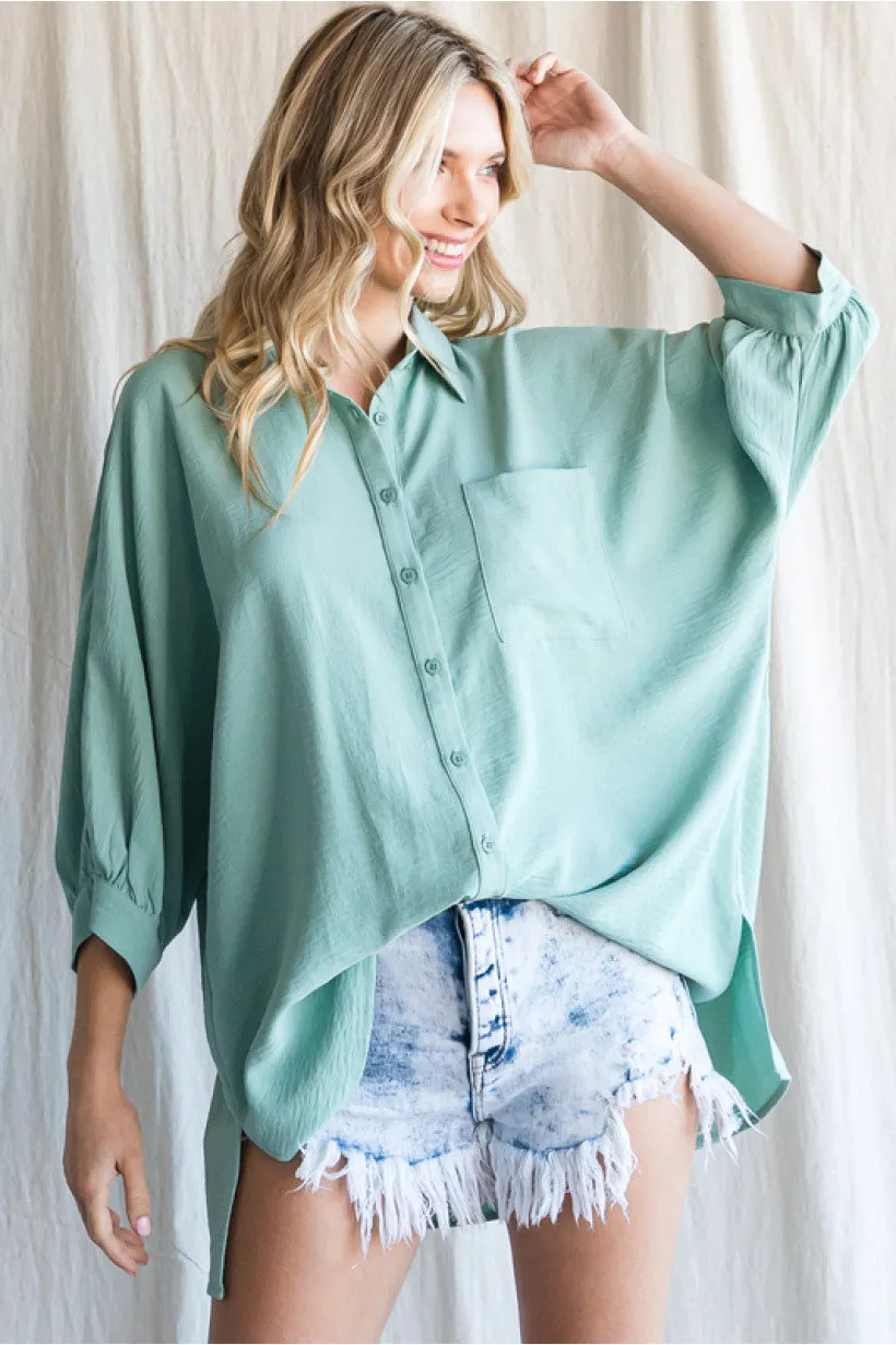 Aloe Button Down Top
