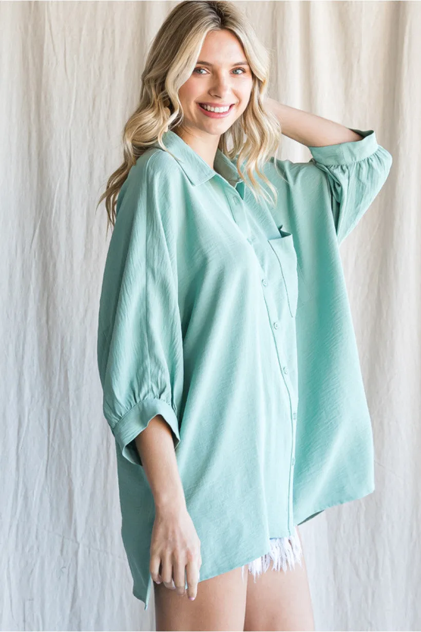 Aloe Button Down Top