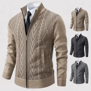Ancien | Men's Autumn Cashmere Knit Cardigan - Cross & Crown