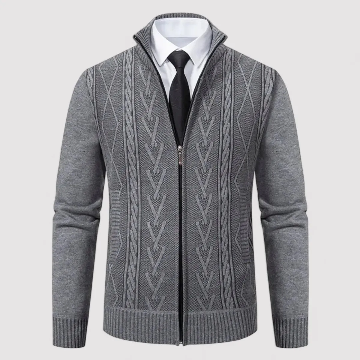 Ancien | Men's Autumn Cashmere Knit Cardigan - Cross & Crown