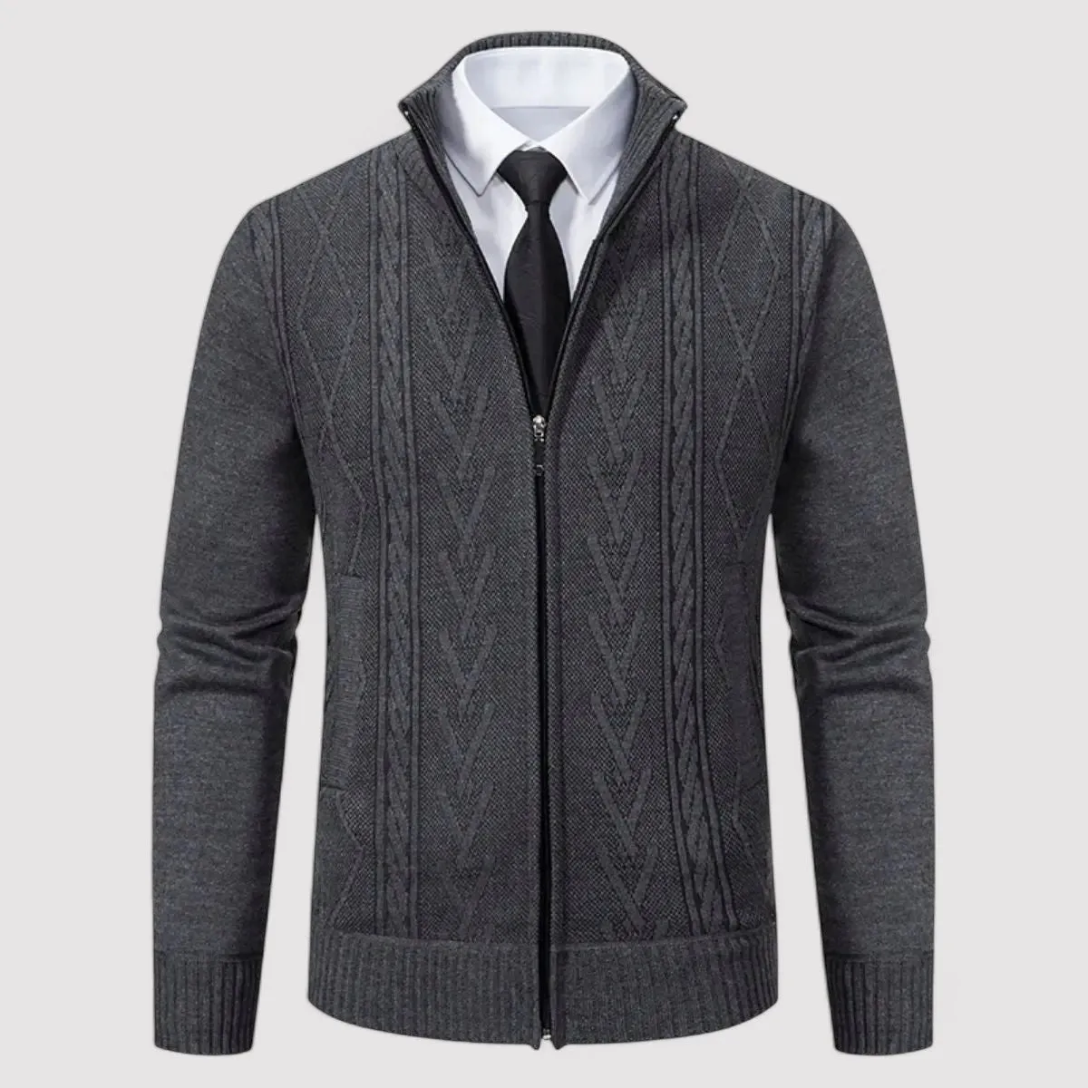 Ancien | Men's Autumn Cashmere Knit Cardigan - Cross & Crown