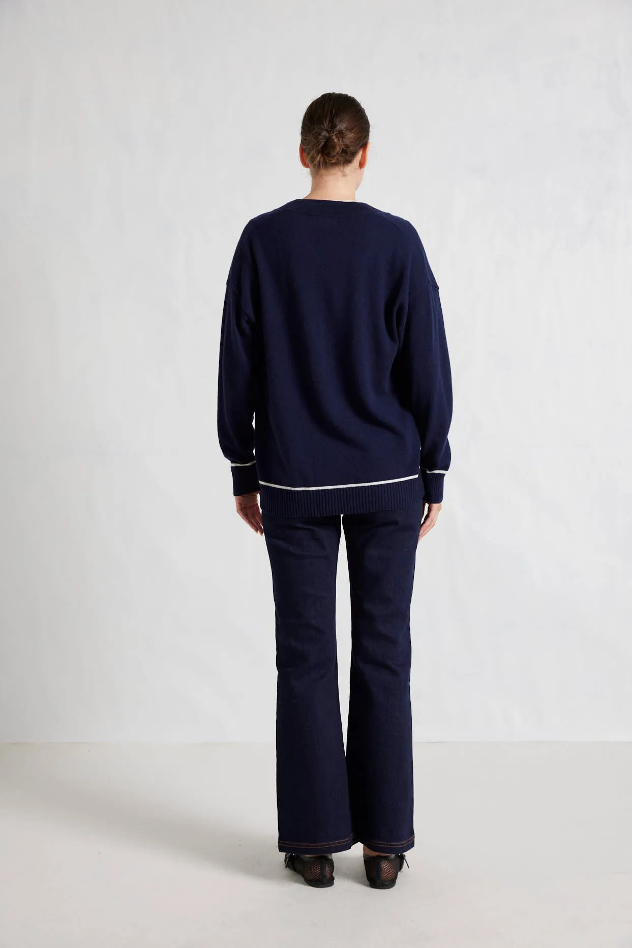 Blanche Cardi in Officer Navy