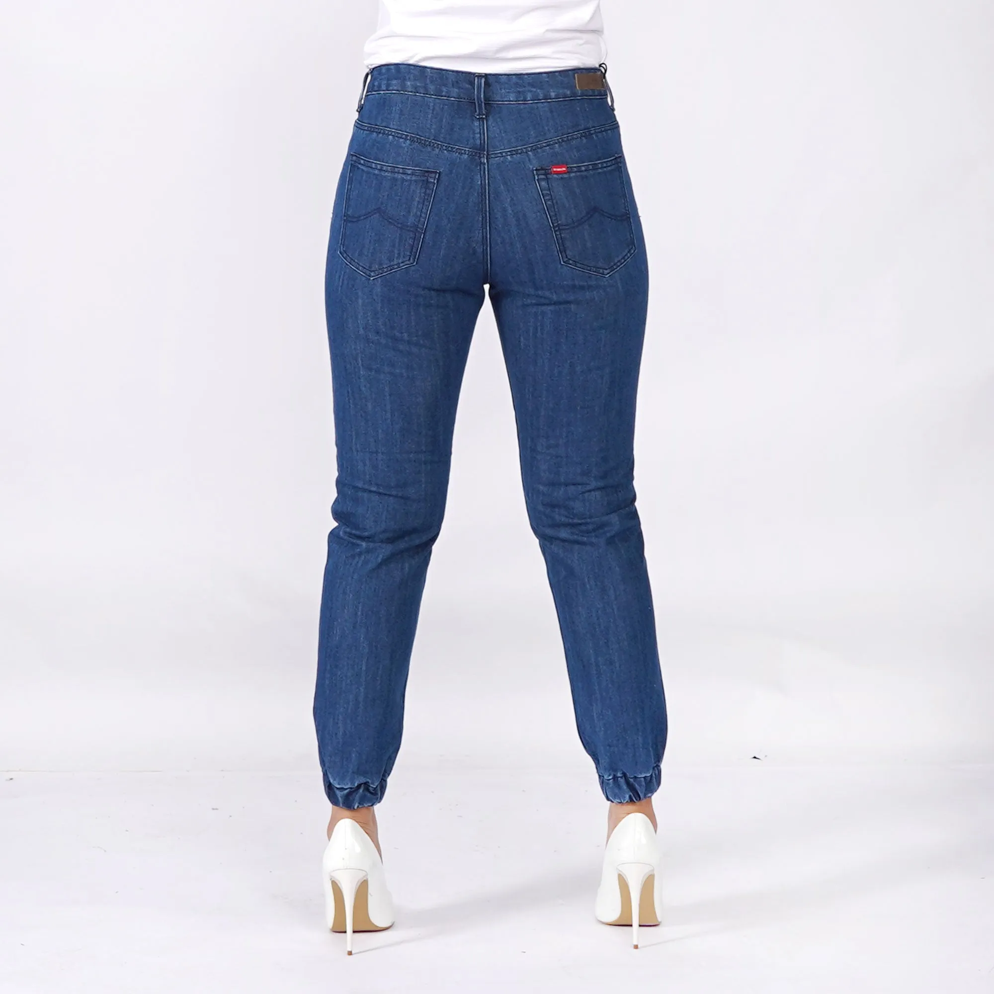 Bobson Japanese Ladies Basic Denim Boyfriend Jeans Trendy Fashion High Quality Apparel Comfortable Casual Pants for Women 147986 (Medium Shade)