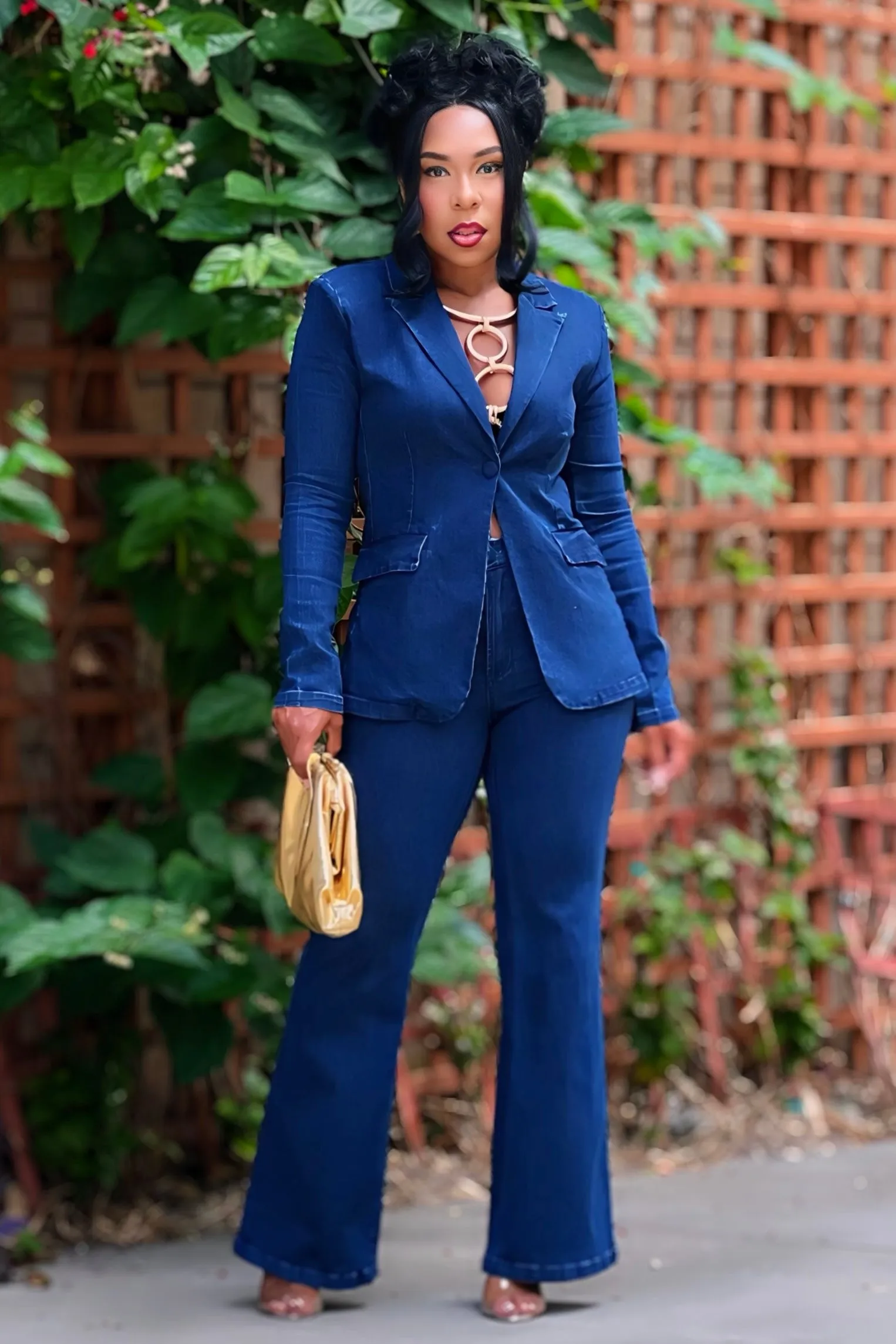 Brittany Luxury Denim Power Suit