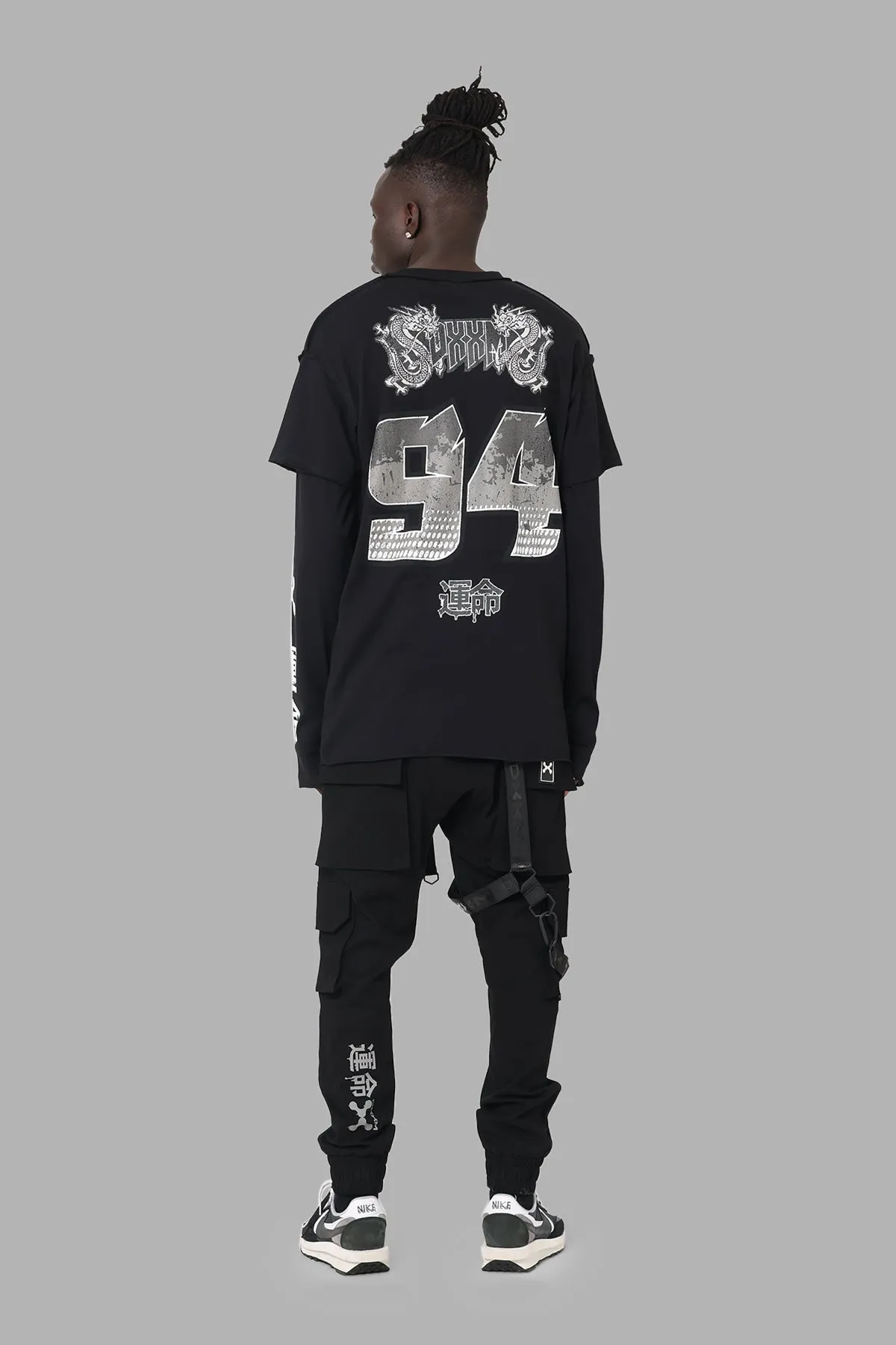 DXXMLife L-5 B Motor Sport Long Sleeve T-Shirt Black