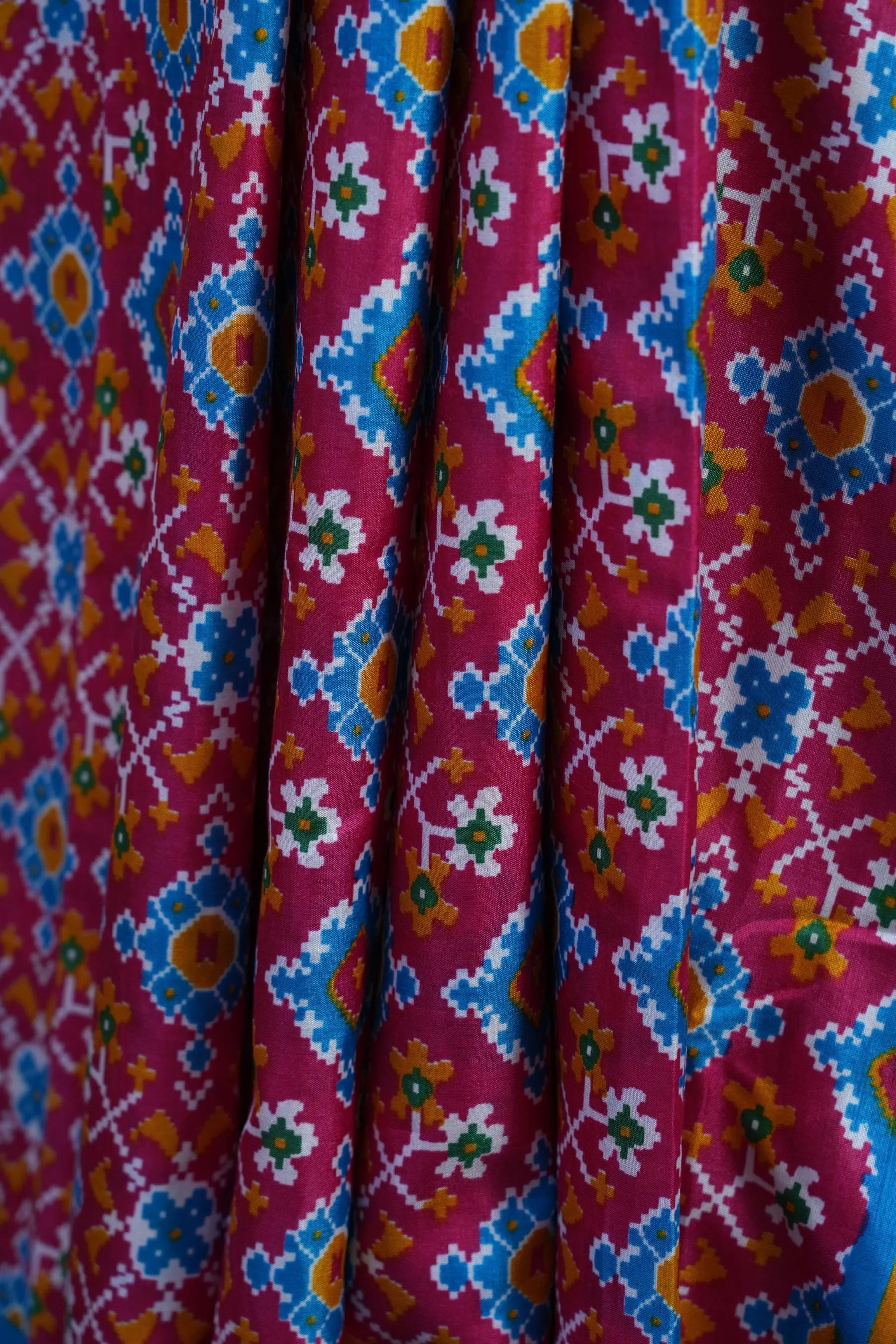 Elegant Kanchipuram Semi Silk Saree with Intricate Ikkat Design