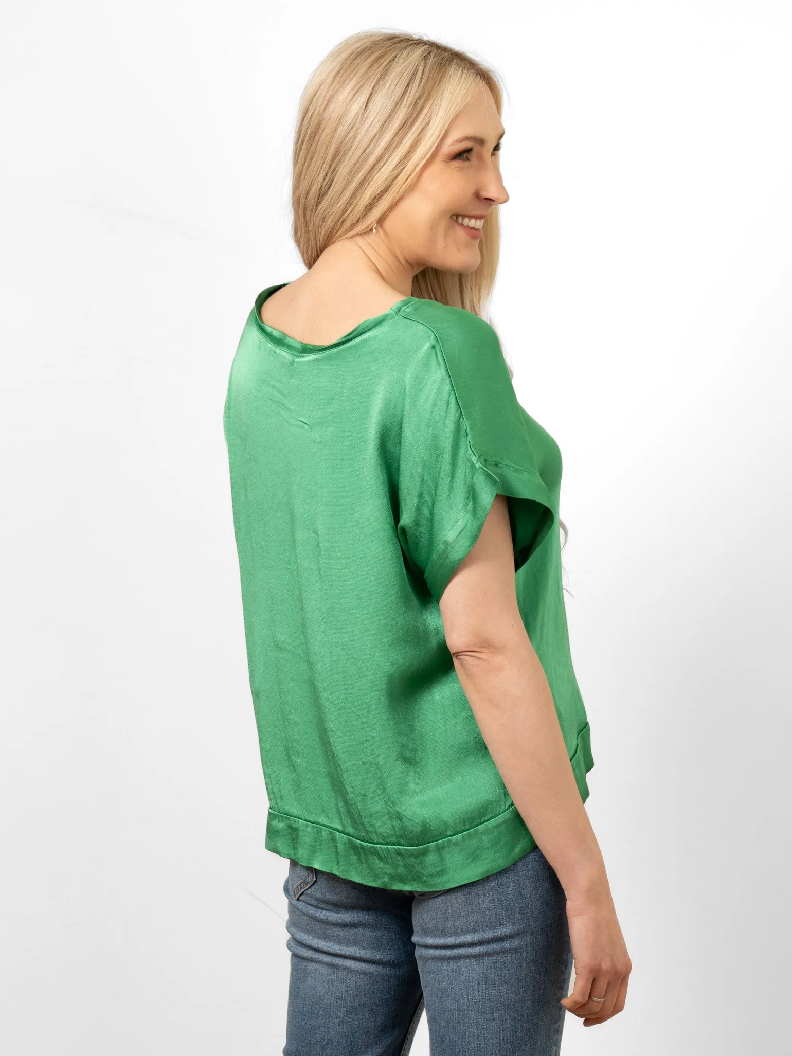 Emme Short Sleeve Box Top - Green