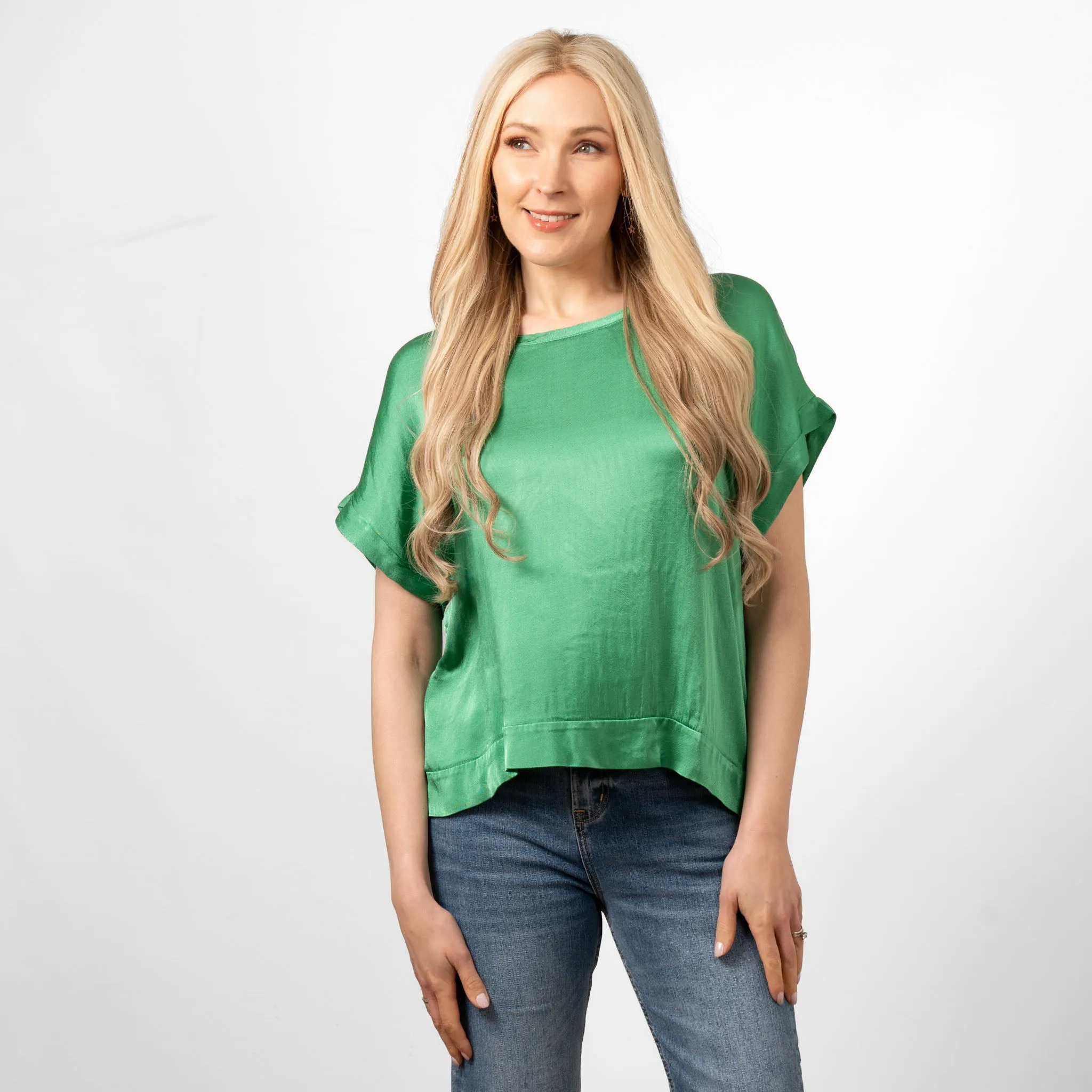 Emme Short Sleeve Box Top - Green