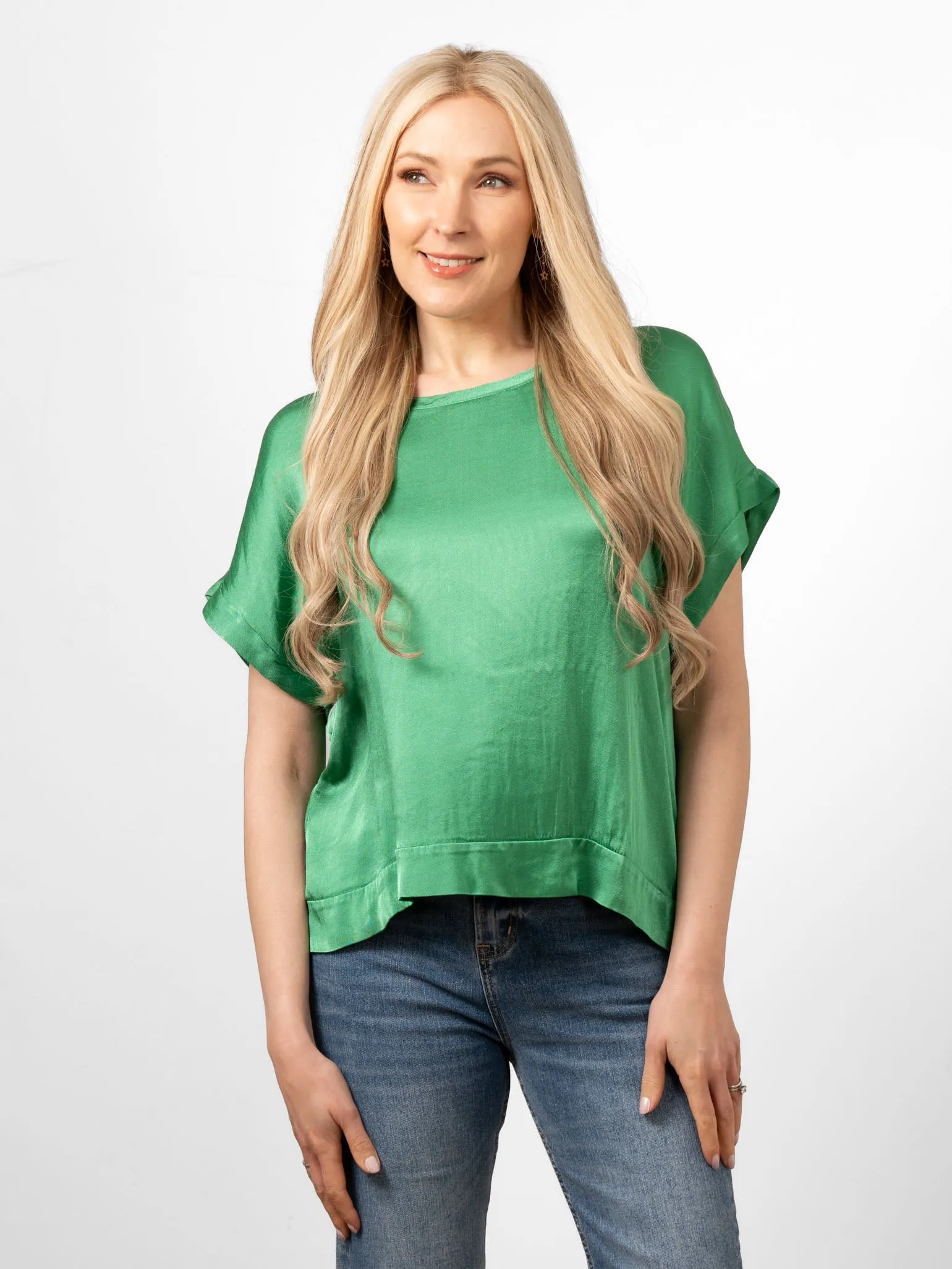 Emme Short Sleeve Box Top - Green