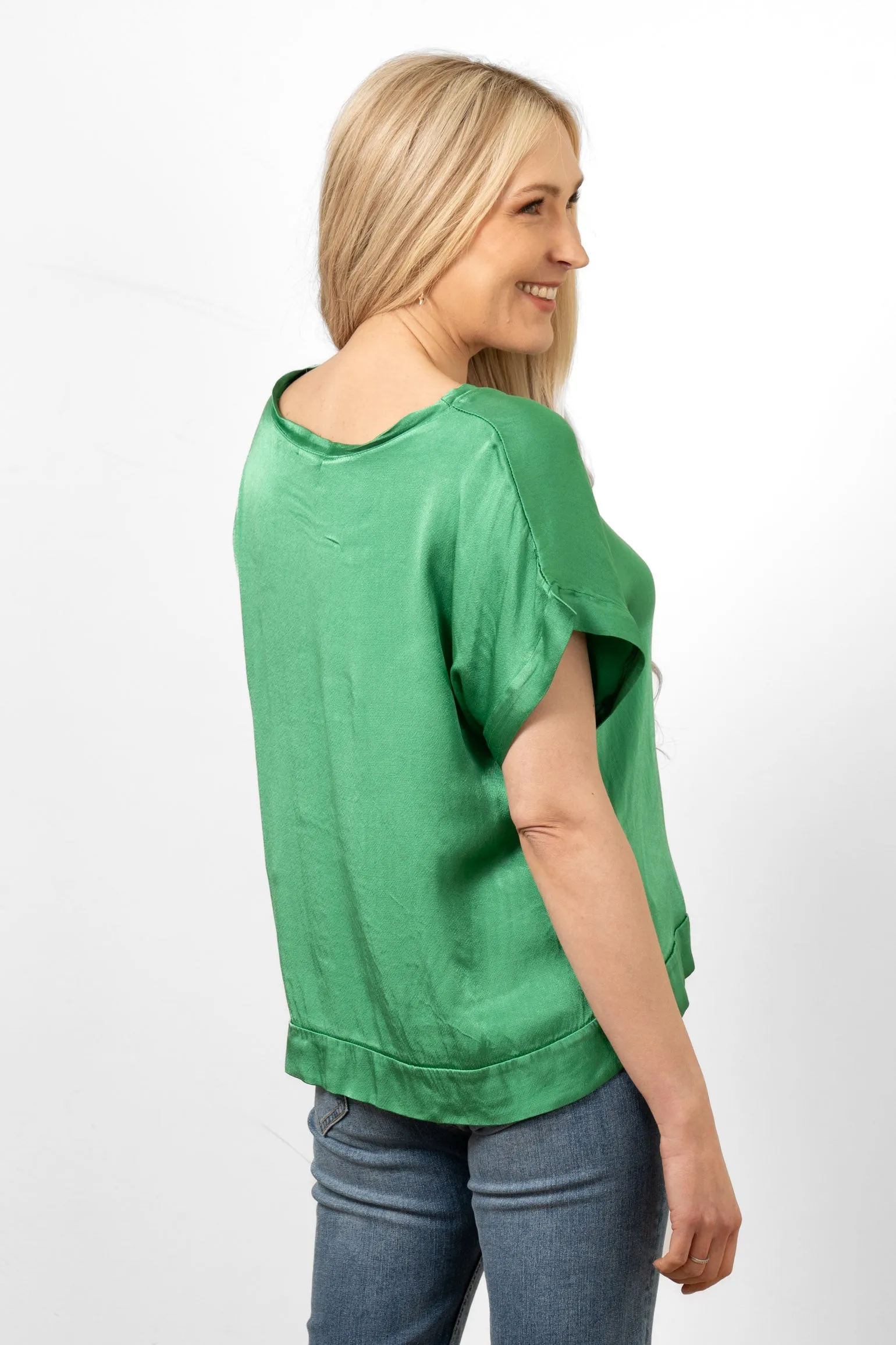 Emme Short Sleeve Box Top - Green