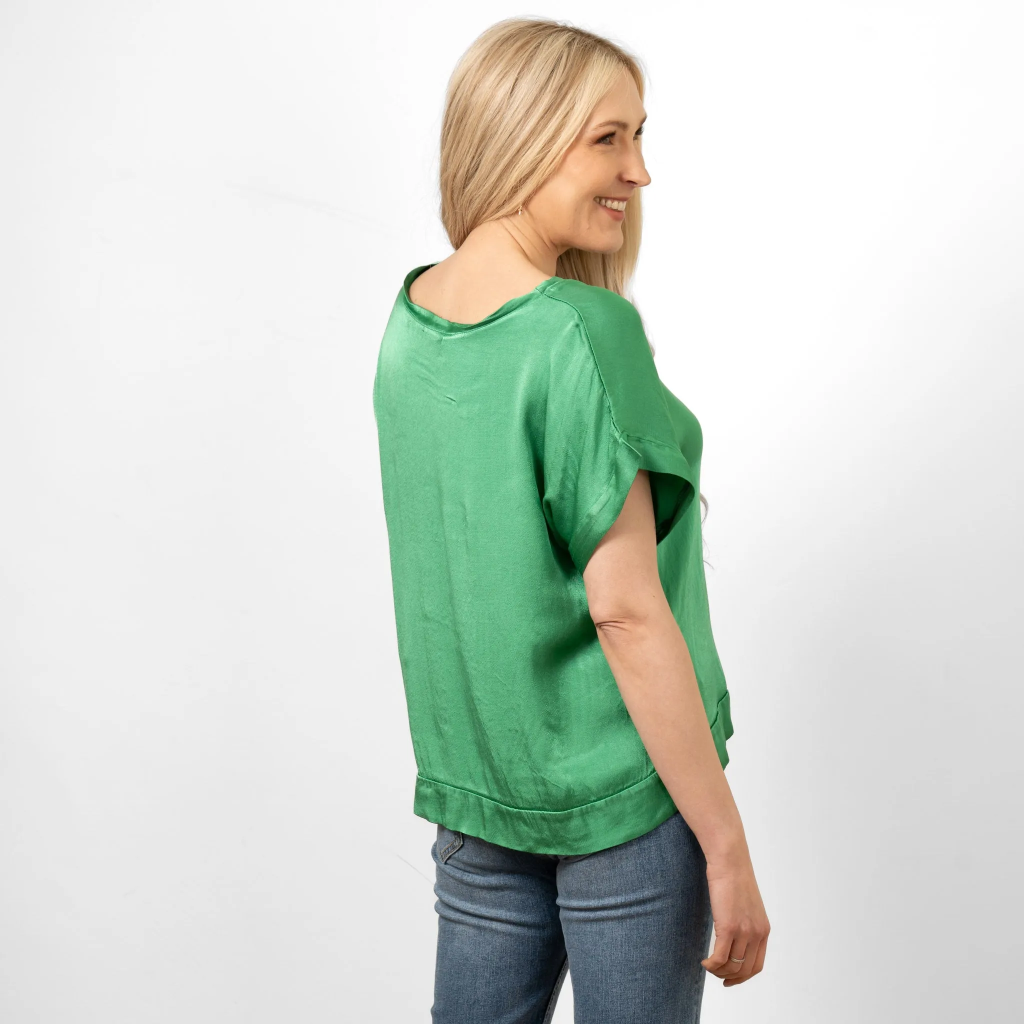 Emme Short Sleeve Box Top - Green