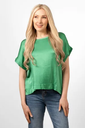 Emme Short Sleeve Box Top - Green