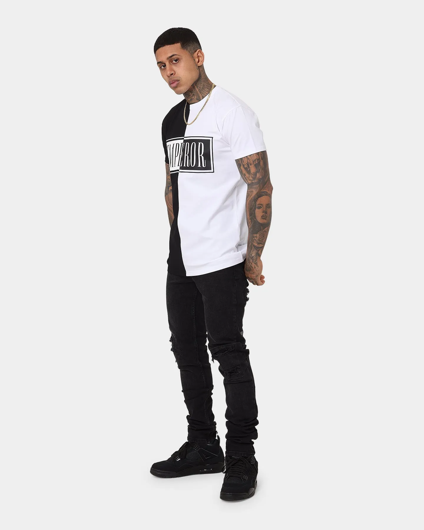 Emperor Apparel Split Hustle Short Sleeve T-Shirt Black/White