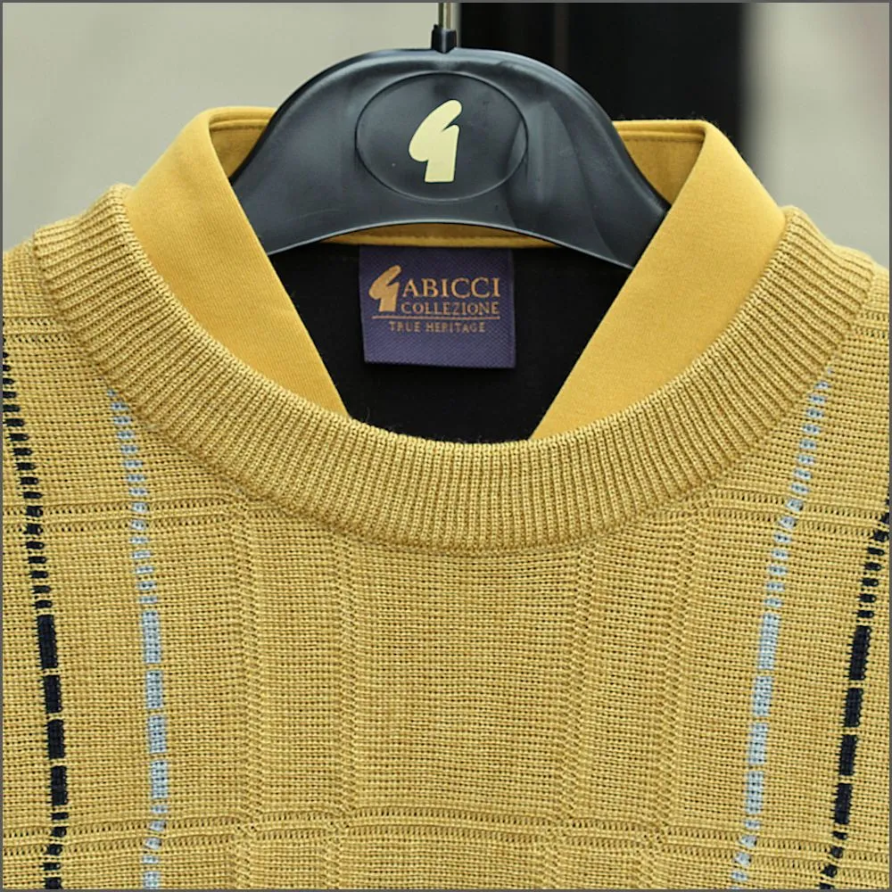 Gabicci M09 Dijon Patterned Crew Neck^