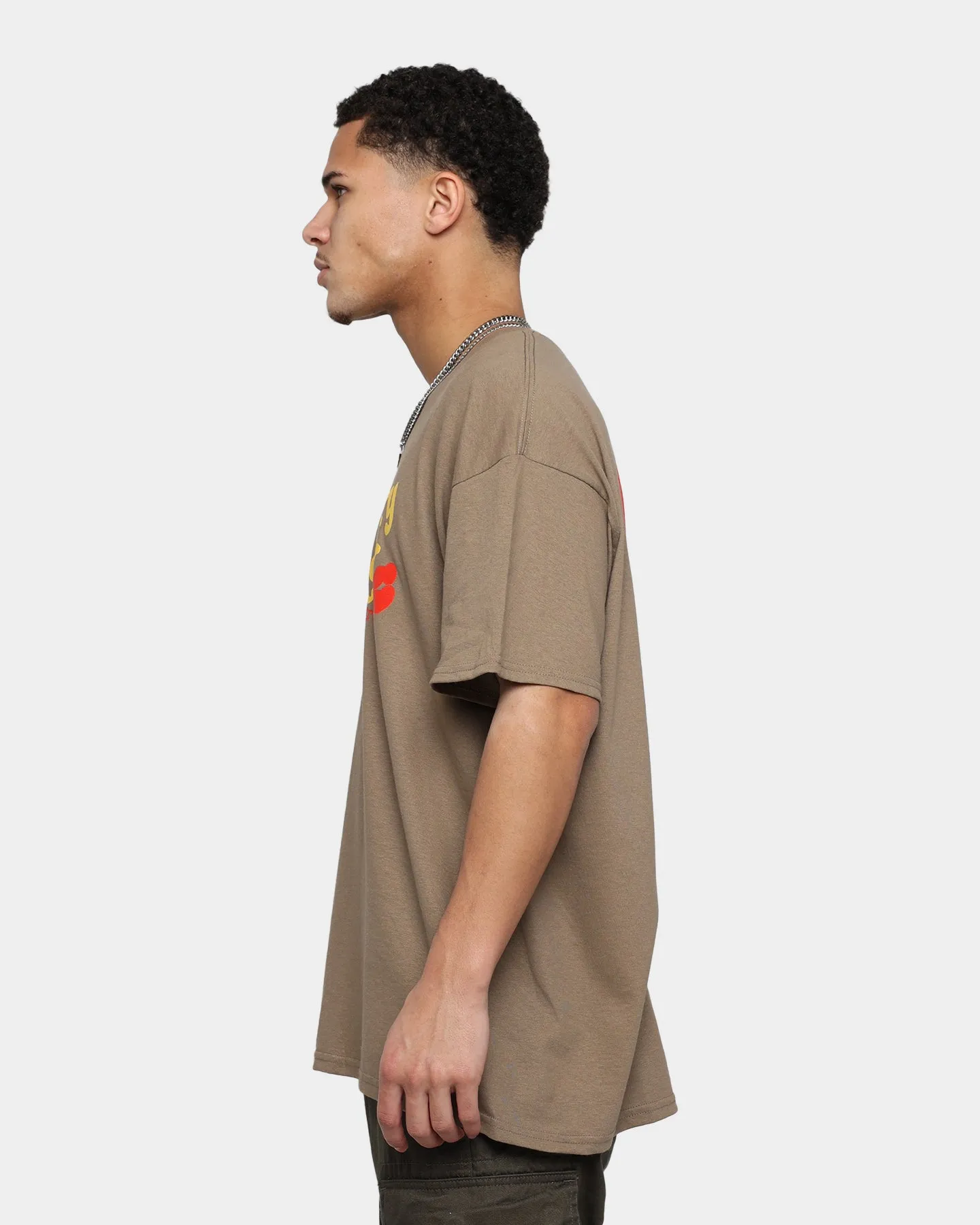Goat Crew No Money No Honey T-Shirt Brown