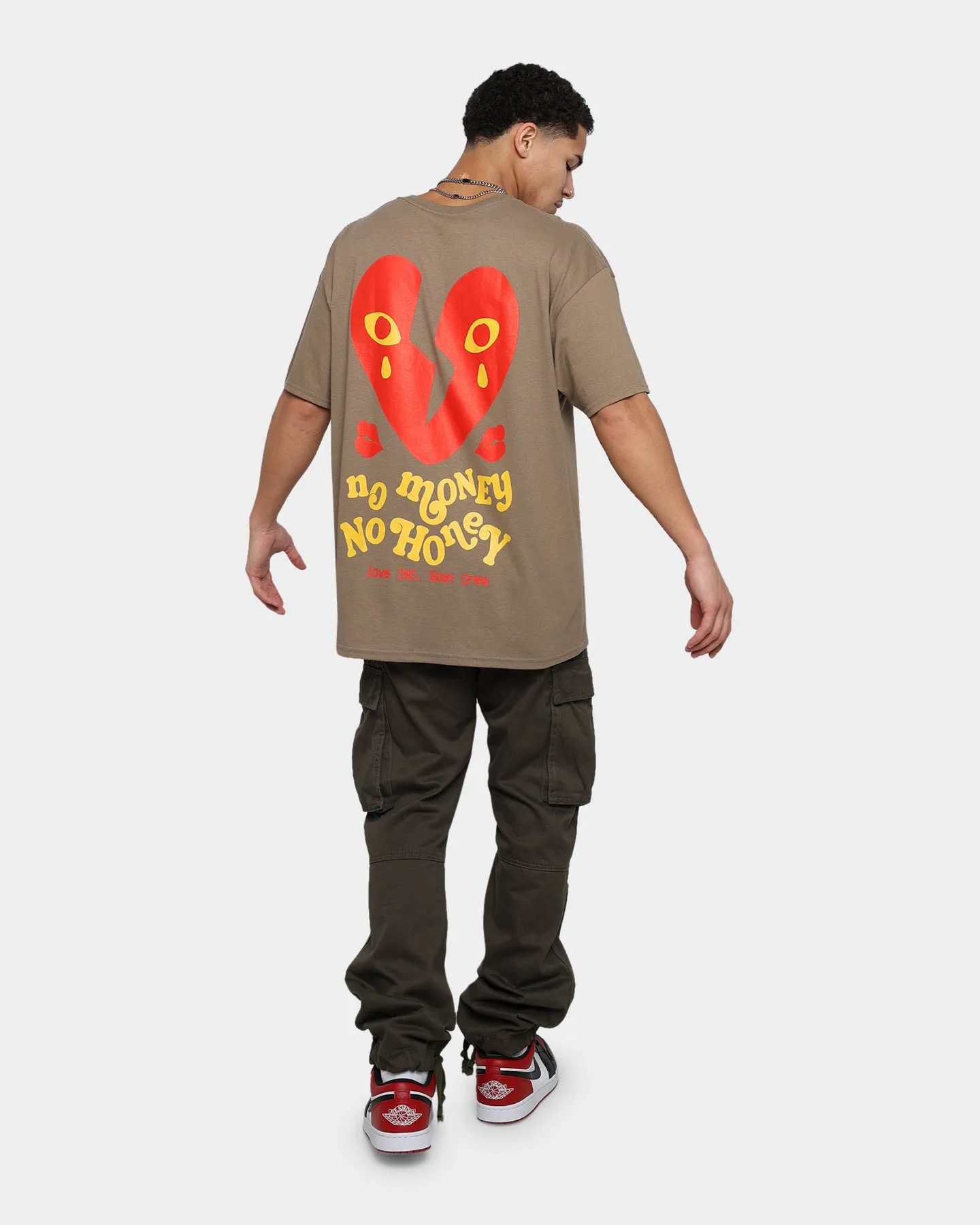 Goat Crew No Money No Honey T-Shirt Brown