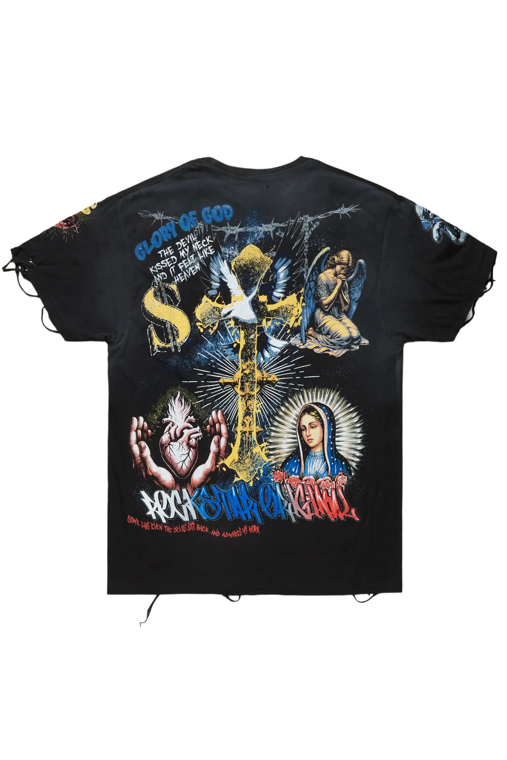 Innis Black Oversized Graphic T-Shirt