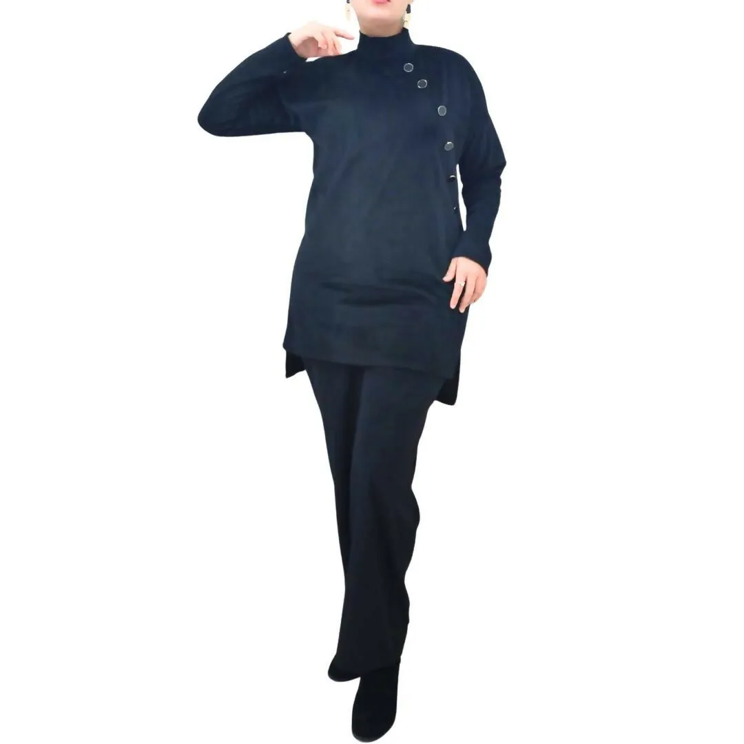 Jumper and trouser set - Velour Suede look
