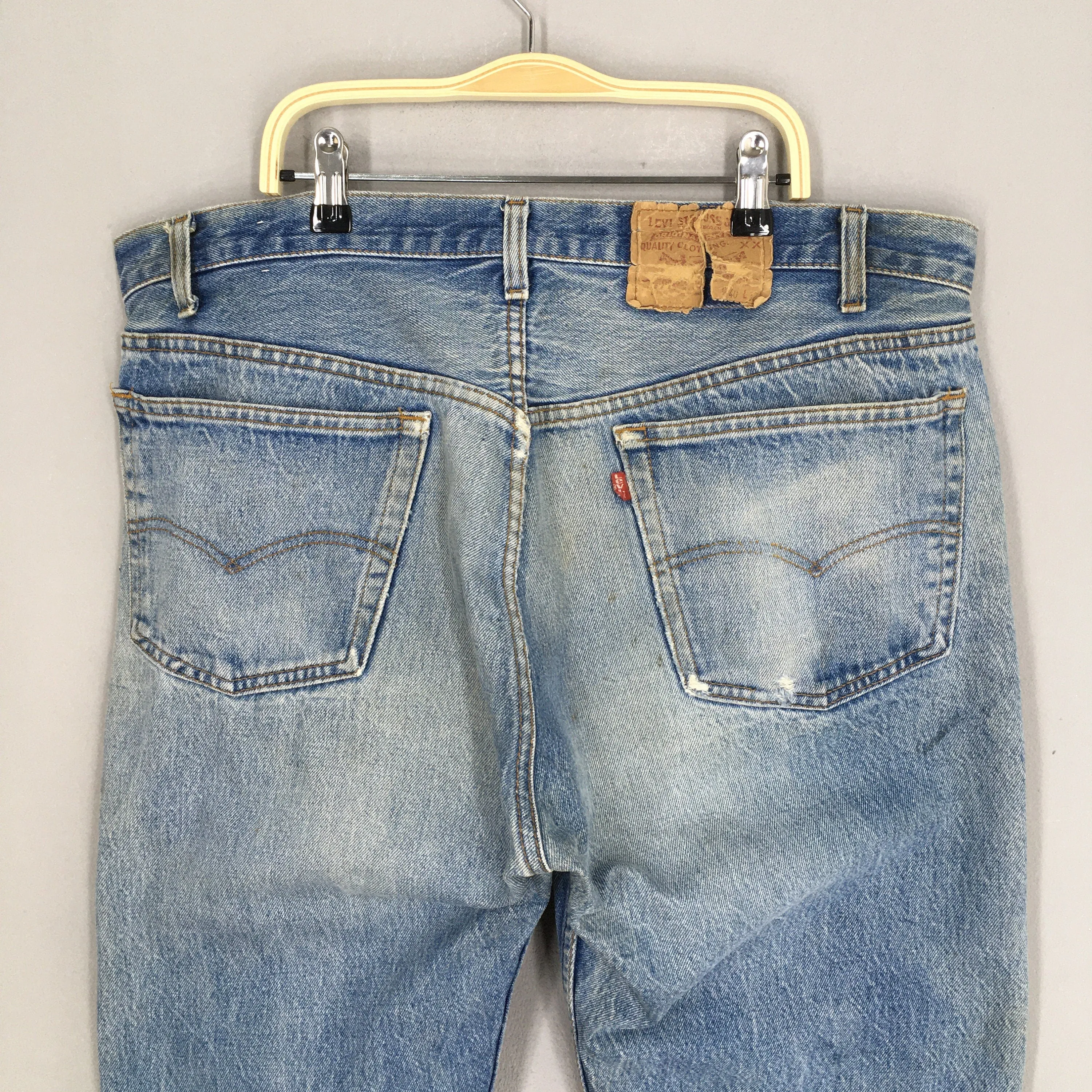 Levi's 501 Distressed Ripped Stonewash Jeans Size 37x28.5