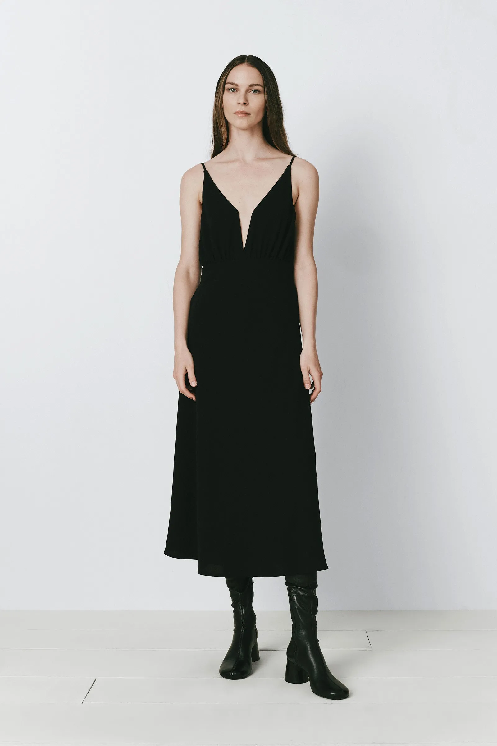 Liana Notch V-Neck Dress