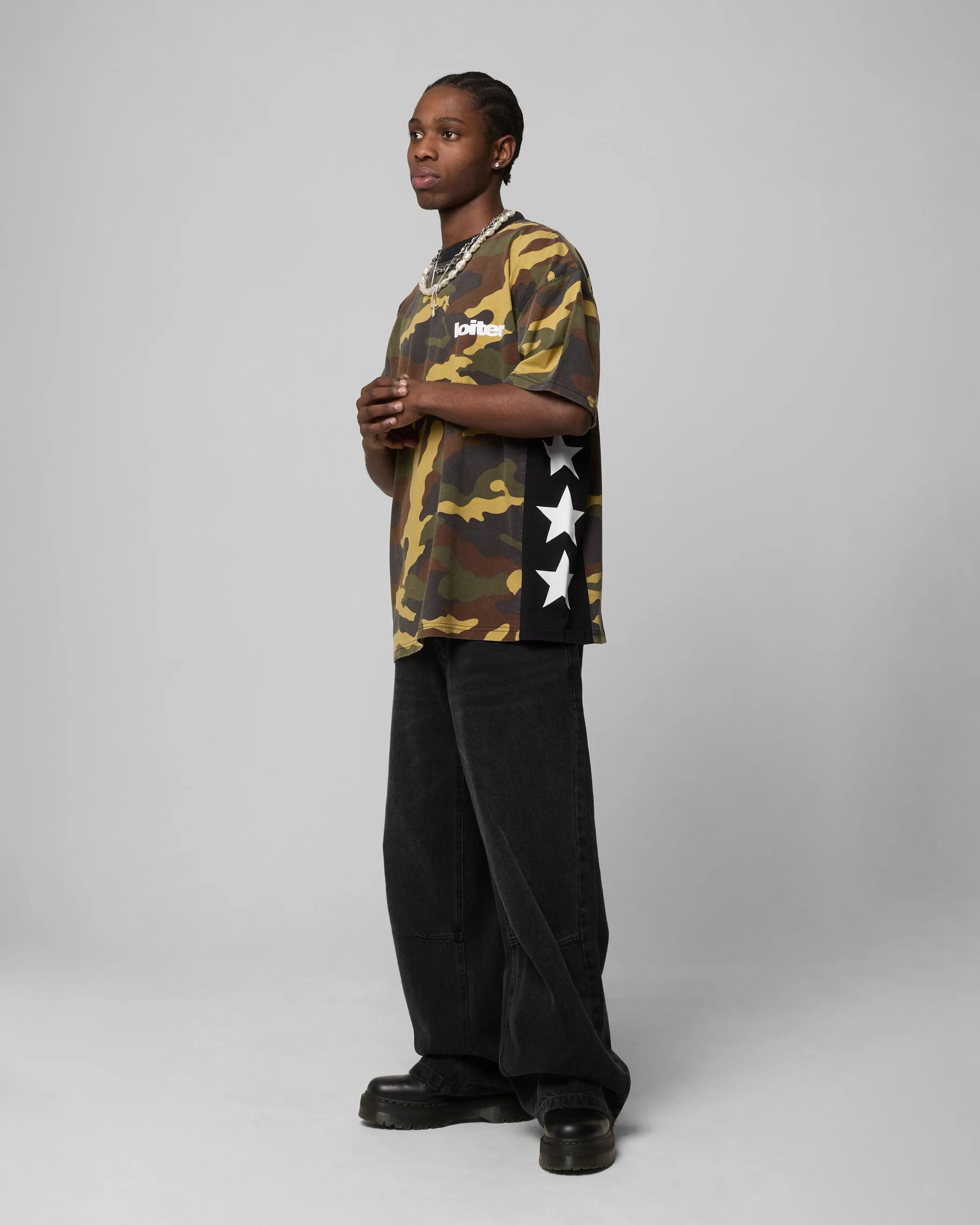 Loiter Star Child T-Shirt Woodland Camo