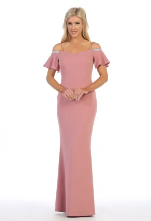 Long Cold Shoulder Mermaid Dress by Celavie 6391