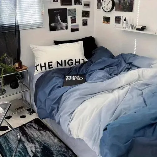 Luxury Gradient Blue Bedding Set