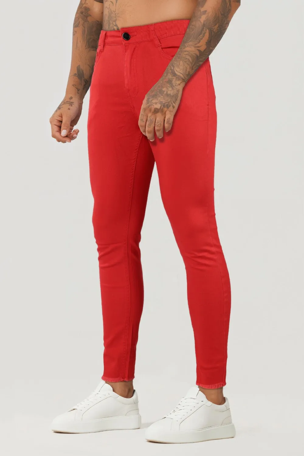 Men's Red Skinny Jean