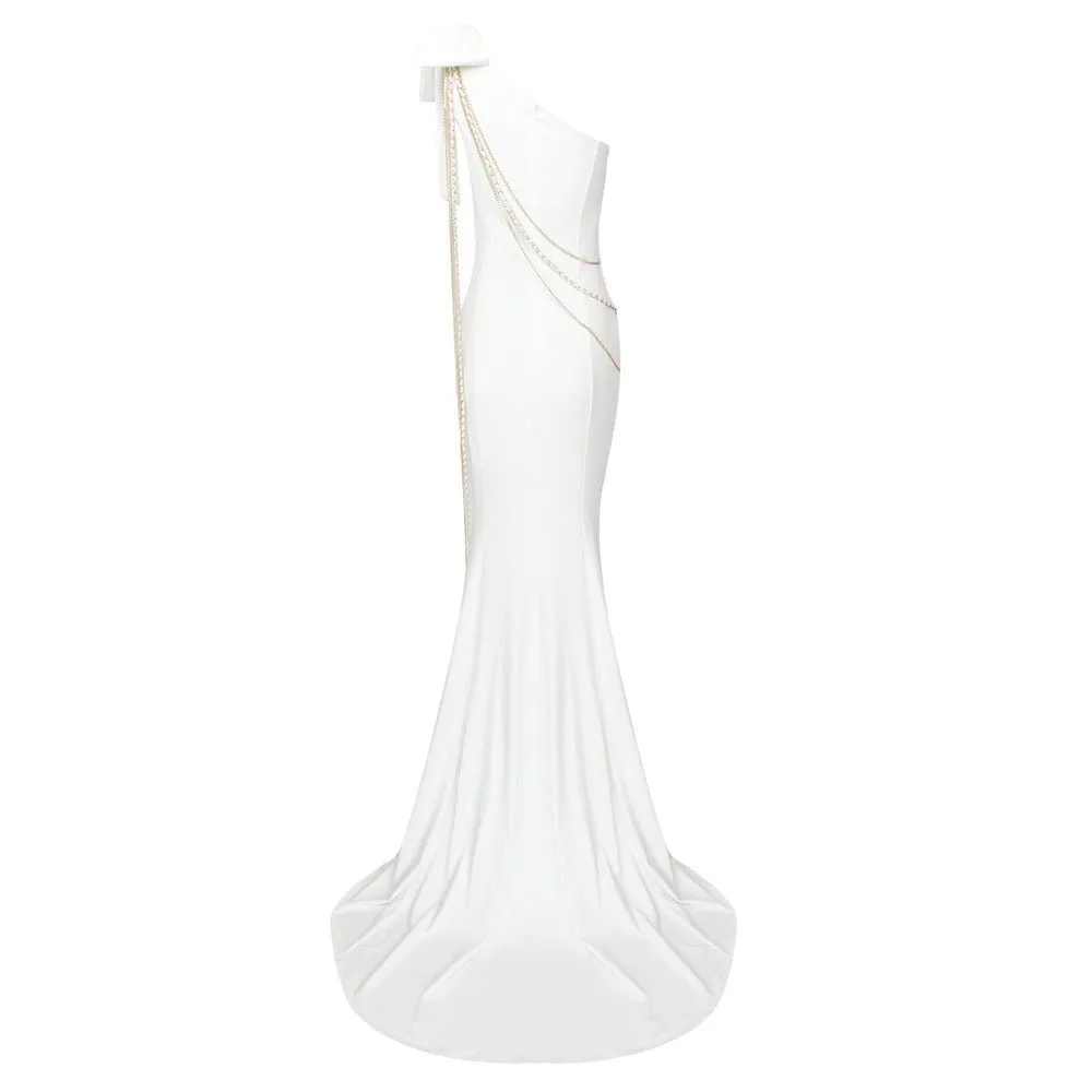 Nebula Bodycon Maxi Dress - White