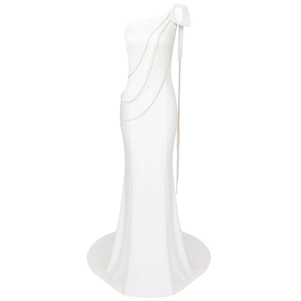 Nebula Bodycon Maxi Dress - White