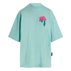 Palm Angels I Love PA Logo Light Blue T-Shirt