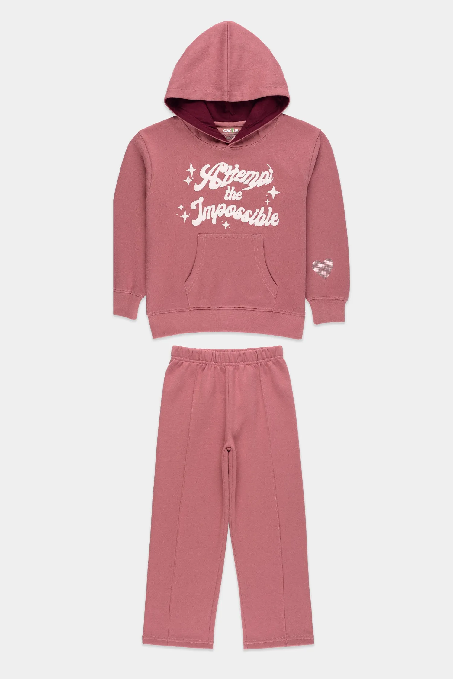 Pink Hoodie CO-ORD Set (3-14y)