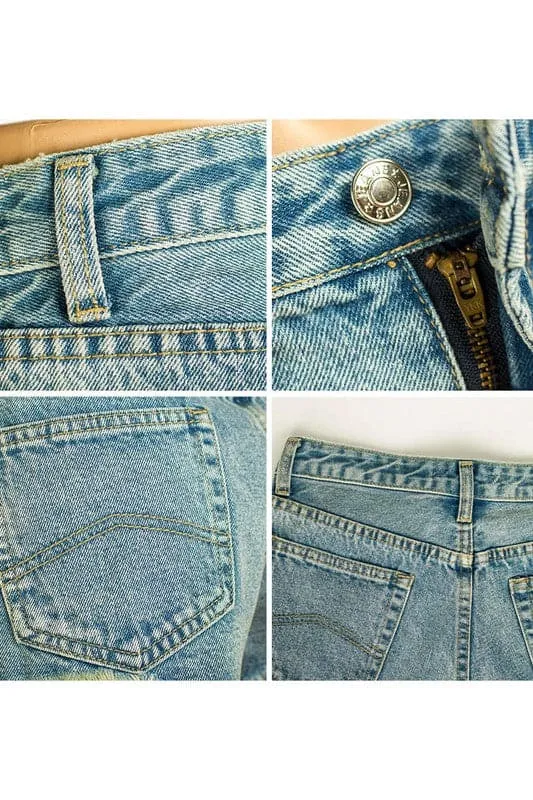 PY904 Tassel Denim Shorts
