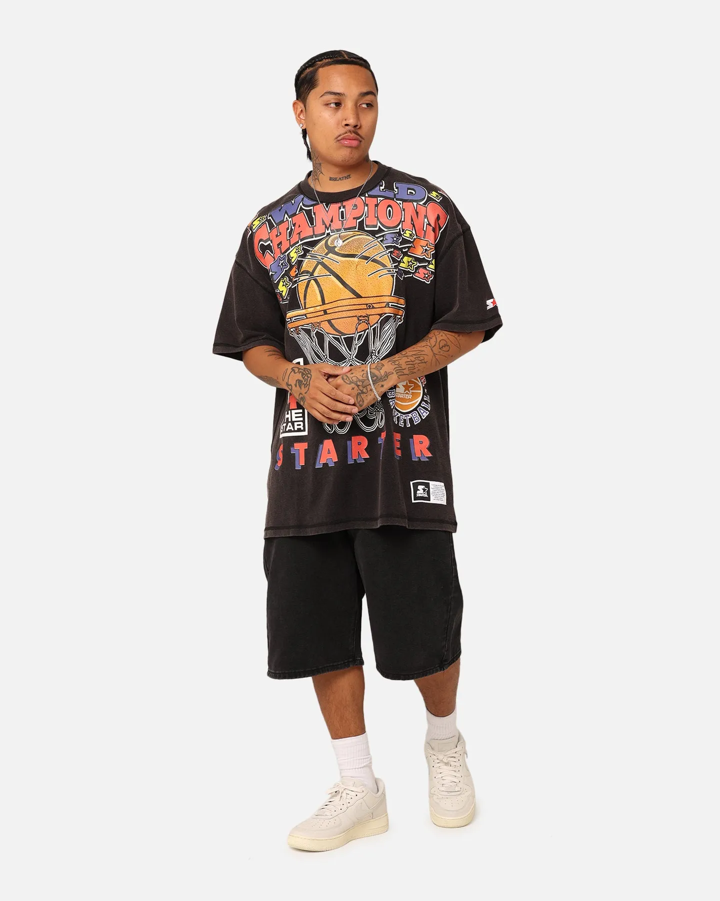 Starter World Champs T-Shirt Charcoal