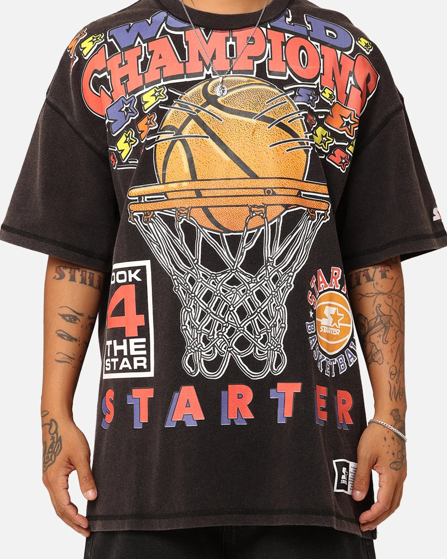 Starter World Champs T-Shirt Charcoal