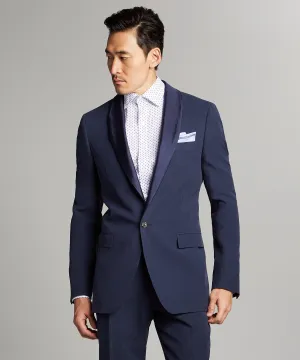 Sutton Shawl Collar Tuxedo Jacket in Navy Italian Linen