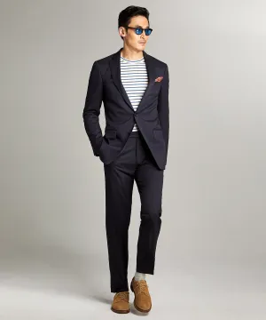 Sutton Stretch Tropical Wool Suit in Navy