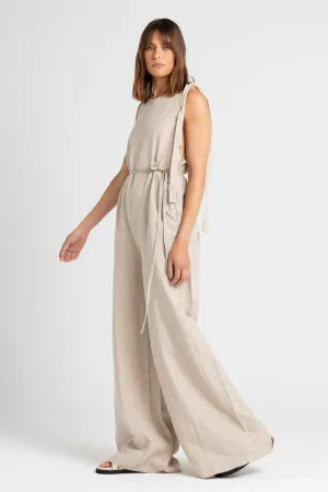 Wilde Linen Jumpsuit Sand