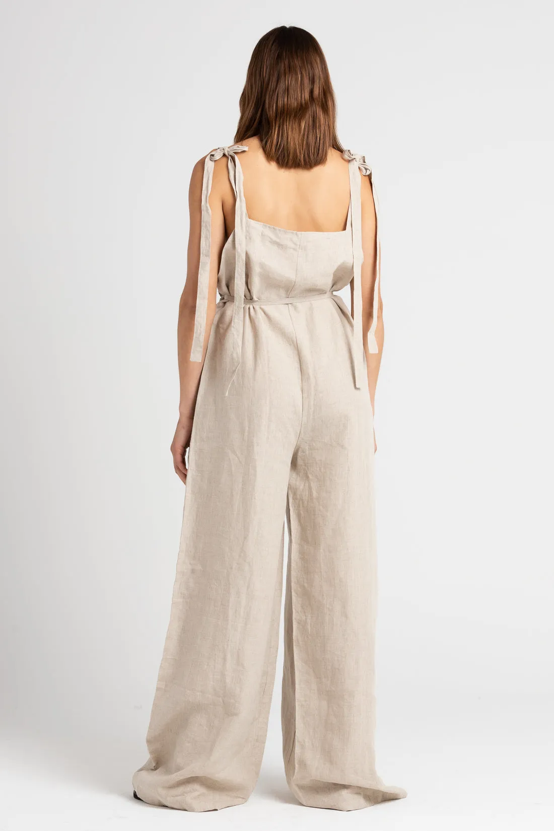 Wilde Linen Jumpsuit Sand
