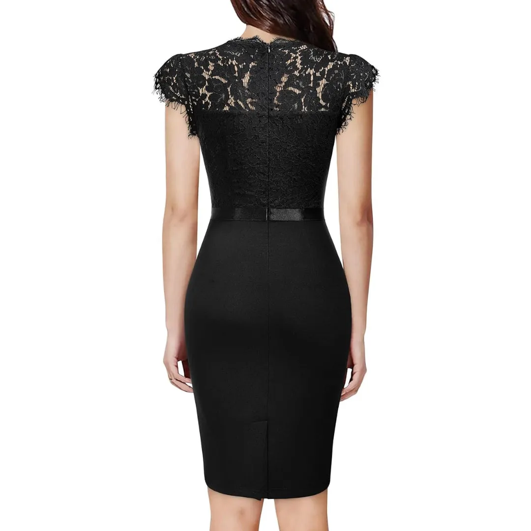 Women Black Formal Party Dress
