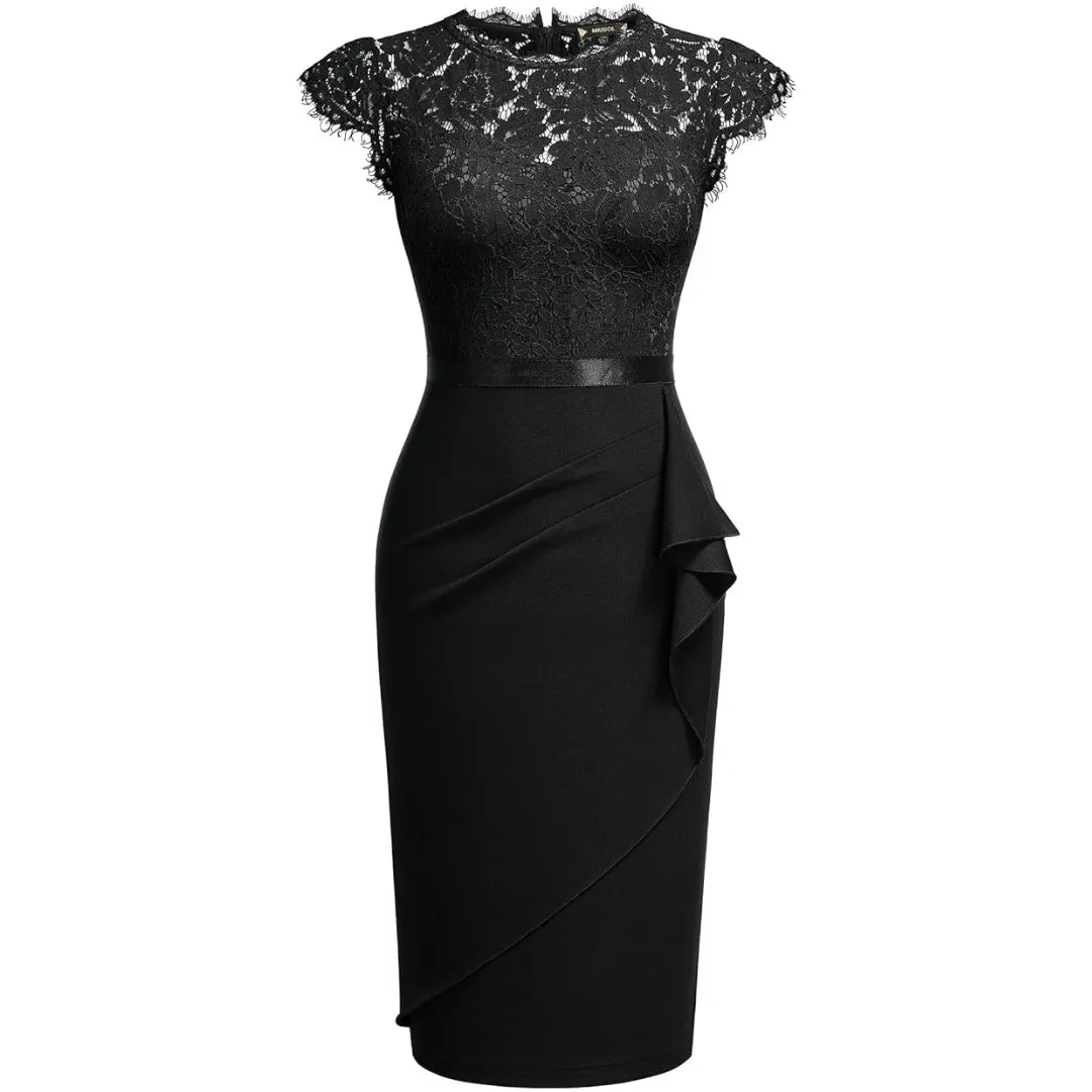 Women Black Formal Party Dress