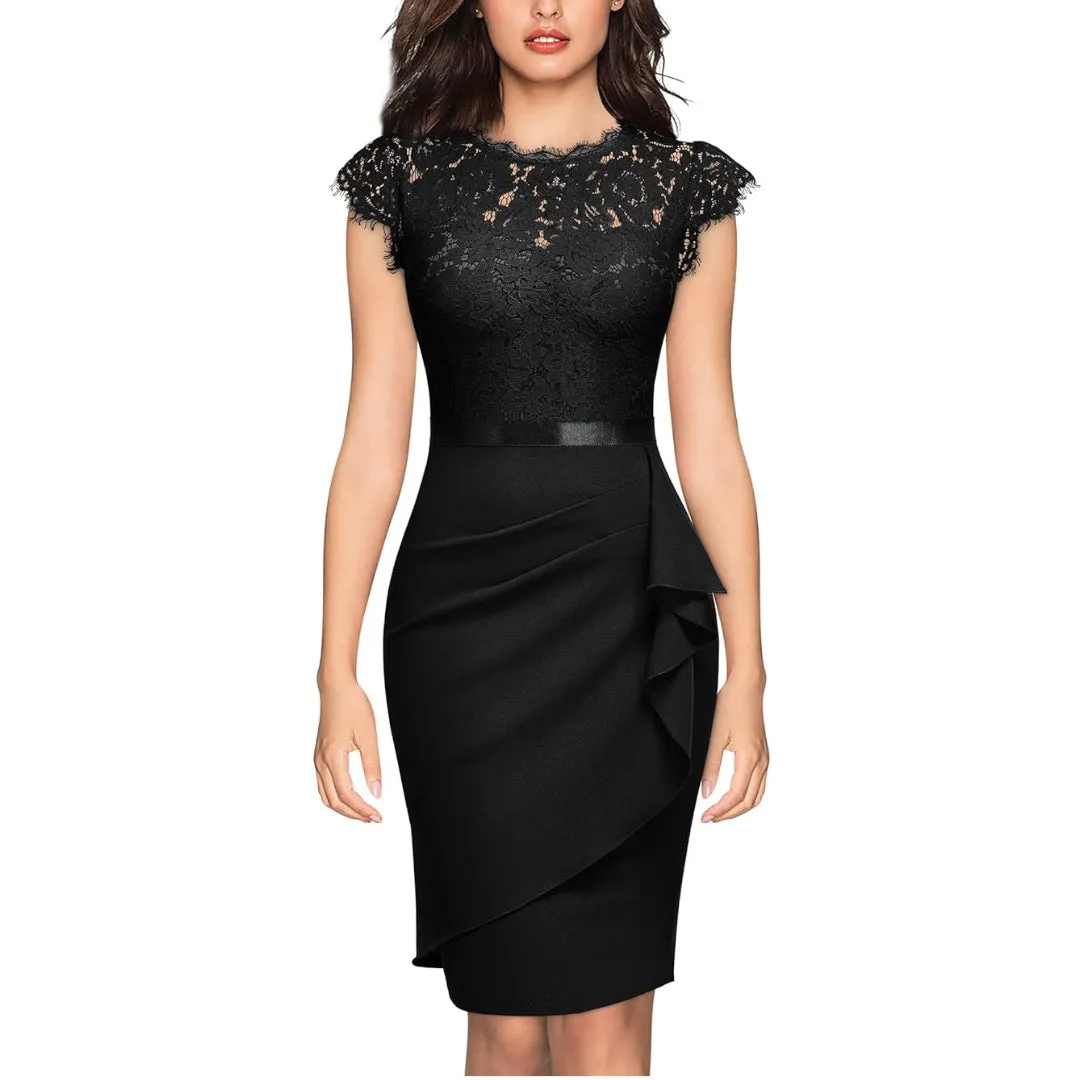 Women Black Formal Party Dress