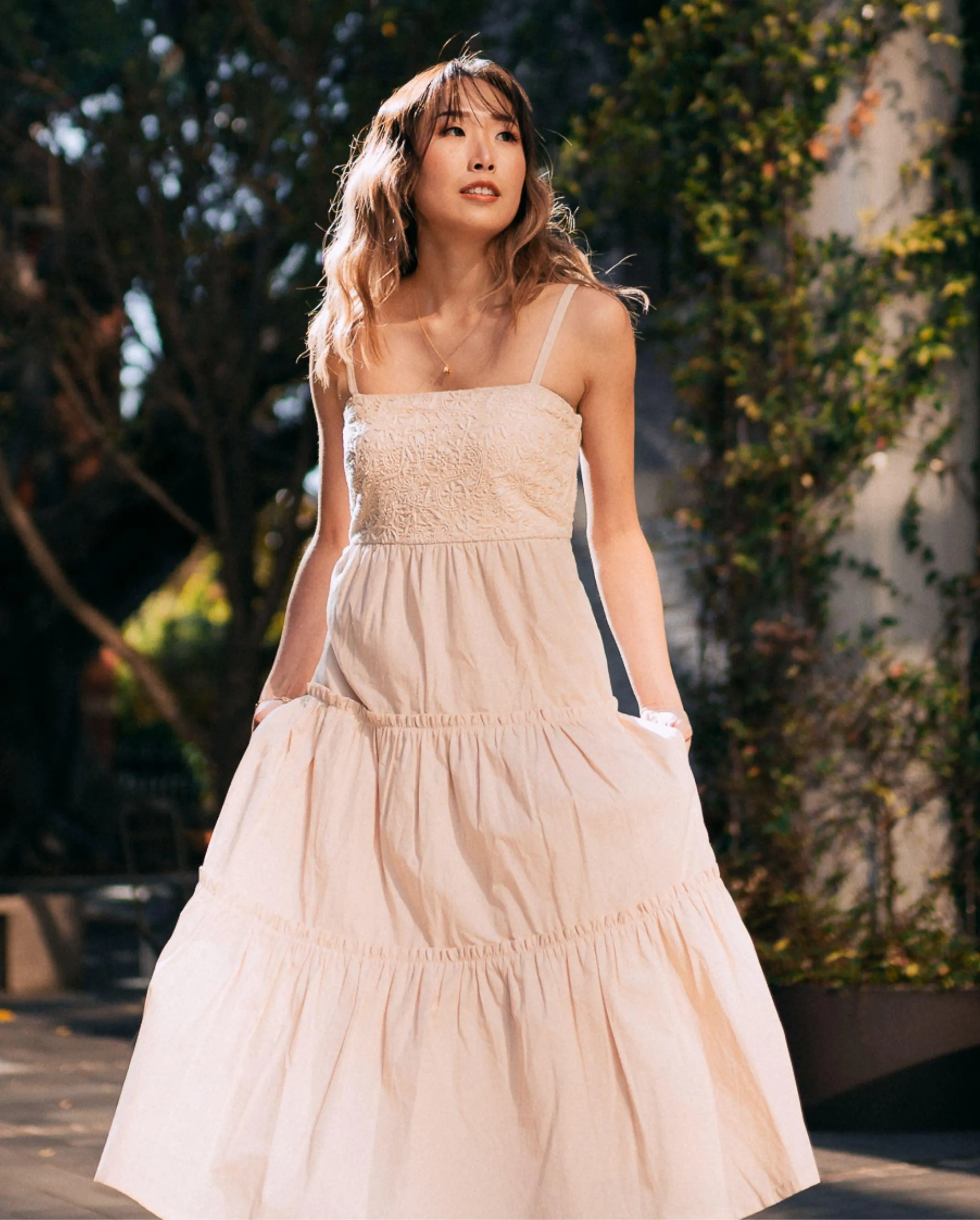 Zaafira Tiered Midi Dress