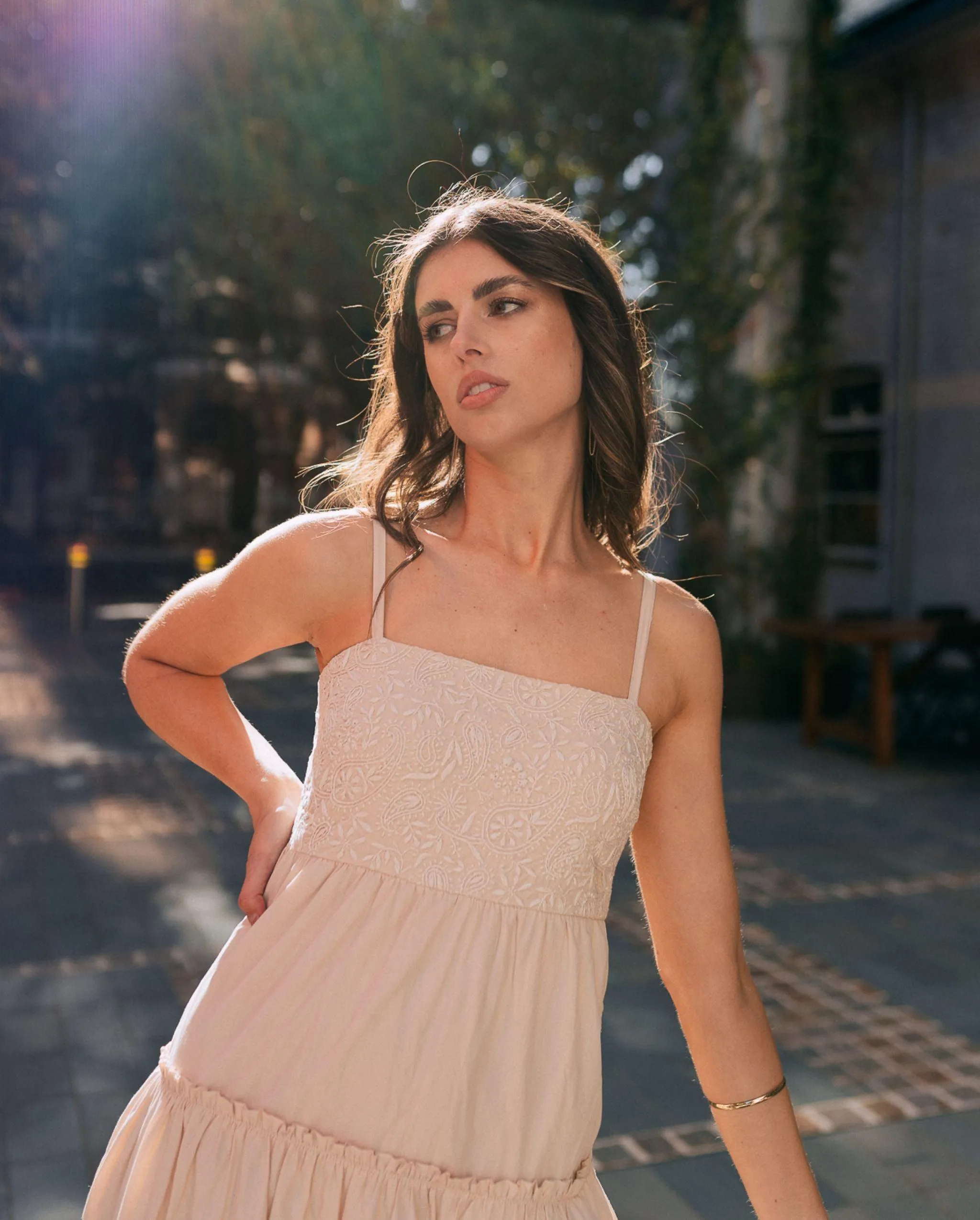 Zaafira Tiered Midi Dress